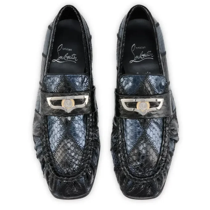 Mocallista – Mocassini – Pelle di serpente d’acqua patchwork – Nero – Donna Mocallista – Mocassini – Pelle di serpente d’acqua patchwork – Nero – Donna