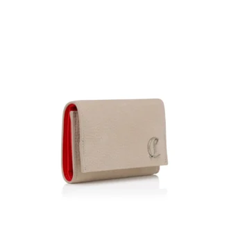 Mooncrest – Portachiavi – Pelle di vitello martellata – Beige