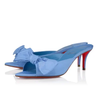 Mulazee – Mules da 60 mm – Taffetà di seta – Ceruleo – Donna Mulazee – Mules da 60 mm – Taffetà di seta – Ceruleo – Donna