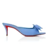 Mulazee – Mules da 60 mm – Taffetà di seta – Ceruleo – Donna