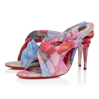 Mule Affabula – Mule da 100 mm – Tessuto cinese con stampa Peonies – Multicolore – Donna Mule Affabula – Mule da 100 mm – Tessuto cinese con stampa Peonies – Multicolore – Donna