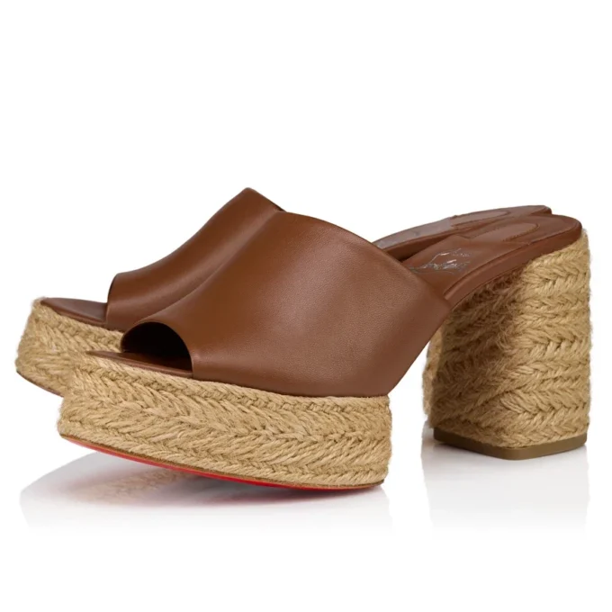 Mule Calakala – Mule da 85 mm – Pelle di agnello nappa – Cuoio – Donna Mule Calakala – Mule da 85 mm – Pelle di agnello nappa – Cuoio – Donna
