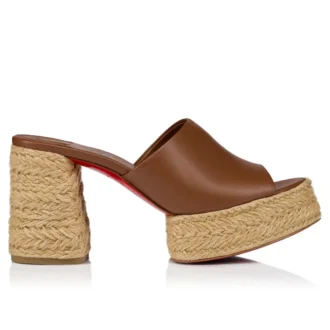 Mule Calakala – Mule da 85 mm – Pelle di agnello nappa – Cuoio – Donna Mule Calakala – Mule da 85 mm – Pelle di agnello nappa – Cuoio – Donna