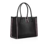Nastroloubi L – Borsa Tote – Pelle di vitello martellata – Nero