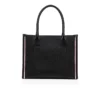 Nastroloubi L – Borsa Tote – Pelle di vitello martellata – Nero