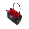 Nastroloubi L – Borsa Tote – Pelle di vitello martellata – Nero