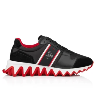 Nastroshark – Sneakers da corsa – Pelle di vitello e tessuto – Nero – Uomo