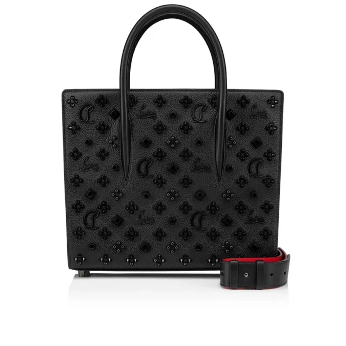Paloma Medium – Borsa a Mano – Pelle di vitello martellata e borchie Loubinthesky – Nero Paloma Medium – Borsa a Mano – Pelle di vitello martellata e borchie Loubinthesky – Nero