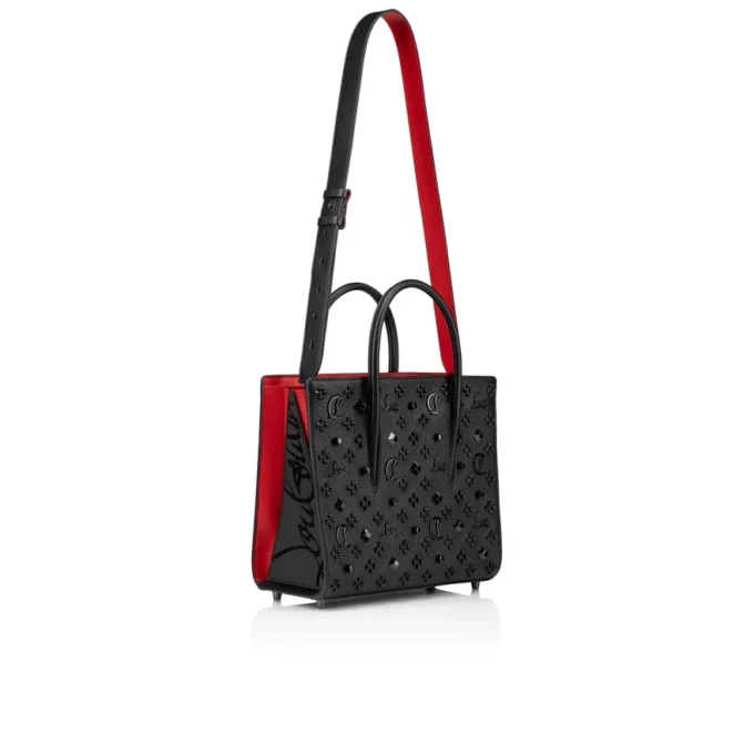 Paloma Medium – Borsa a Mano – Pelle di vitello martellata e borchie Loubinthesky – Nero Paloma Medium – Borsa a Mano – Pelle di vitello martellata e borchie Loubinthesky – Nero