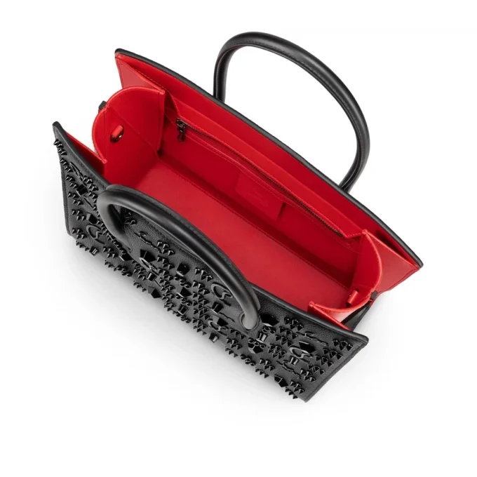 Paloma Medium – Borsa a Mano – Pelle di vitello martellata e borchie Loubinthesky – Nero Paloma Medium – Borsa a Mano – Pelle di vitello martellata e borchie Loubinthesky – Nero