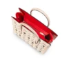 Paloma Medium – Borsa con manico superiore – Pelle di vitello martellata e borchie Loubinthesky – Leche Paloma Medium – Borsa con manico superiore – Pelle di vitello martellata e borchie Loubinthesky – Leche
