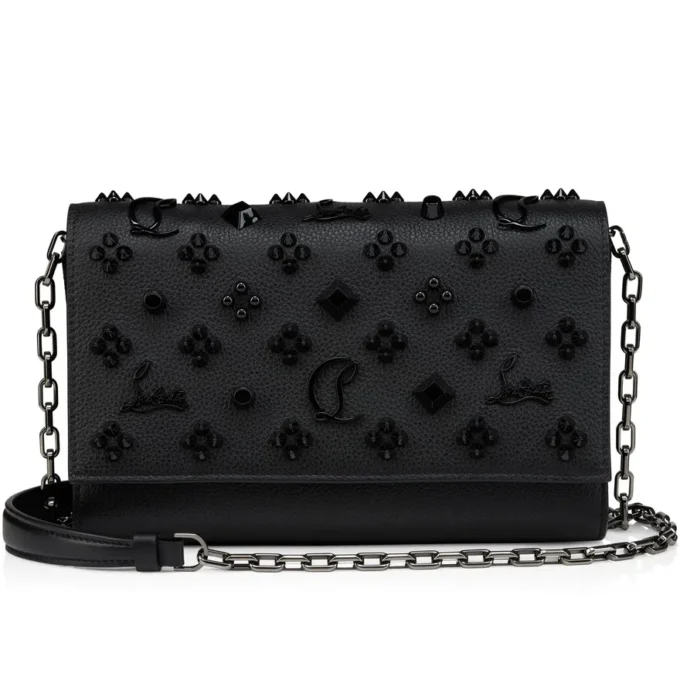 Paloma – Pochette – Pelle di vitello martellata e borchie Loubinthesky – Nero Paloma – Pochette – Pelle di vitello martellata e borchie Loubinthesky – Nero