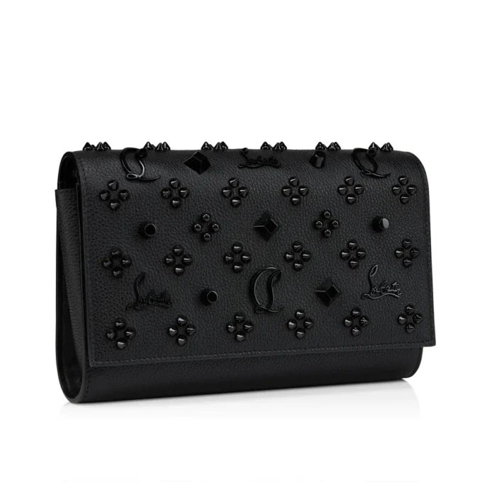 Paloma – Pochette – Pelle di vitello martellata e borchie Loubinthesky – Nero Paloma – Pochette – Pelle di vitello martellata e borchie Loubinthesky – Nero