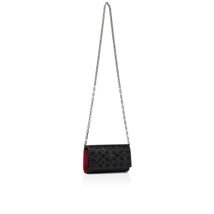 Paloma – Portafoglio con catena – Pelle di vitello martellata – Nero Paloma – Portafoglio con catena – Pelle di vitello martellata – Nero