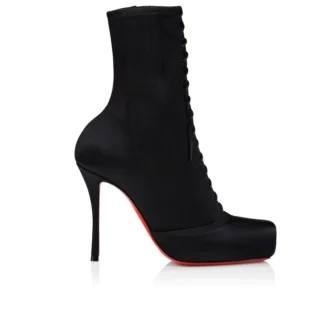Pavlova Booty – Stivali da 100 mm – Raso crepe – Nero – Donna