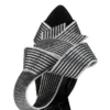 Pellicola – Sandali da 100 mm – Pelle di agnello nappa, raso crêpe e rete – Nero – Donna