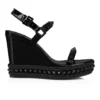 Pyraclou – Espadrillas da 110 mm – Pelle di vitello verniciata – Nero – Donna