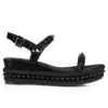 Pyraclou – Espadrillas da 60 mm – Pelle di vitello verniciata – Nero – Donna