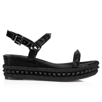Pyraclou – Espadrillas da 60 mm – Pelle di vitello verniciata – Nero – Donna Pyraclou – Espadrillas da 60 mm – Pelle di vitello verniciata – Nero – Donna