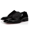 Rahul – Oxford – Pelle di vitello verniciata e raso crepe – Nero – Uomo