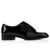 Rahul – Oxford – Pelle di vitello verniciata e raso crepe – Nero – Uomo