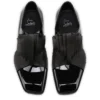 Rahul – Oxford – Pelle di vitello verniciata e raso crepe – Nero – Uomo