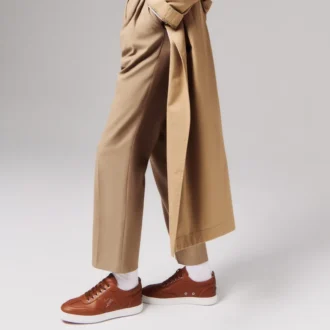 Retero – Sneakers – Pelle di vitello – Cuoio – Uomo