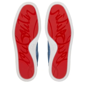 Retero – Sneakers – Pelle di vitello e tela – Ceruleo – Uomo