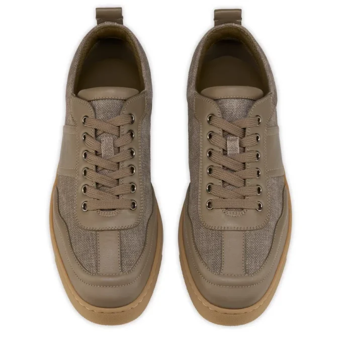 Retero – Sneakers – Pelle di vitello e tela – Silex – Uomo Retero – Sneakers – Pelle di vitello e tela – Silex – Uomo