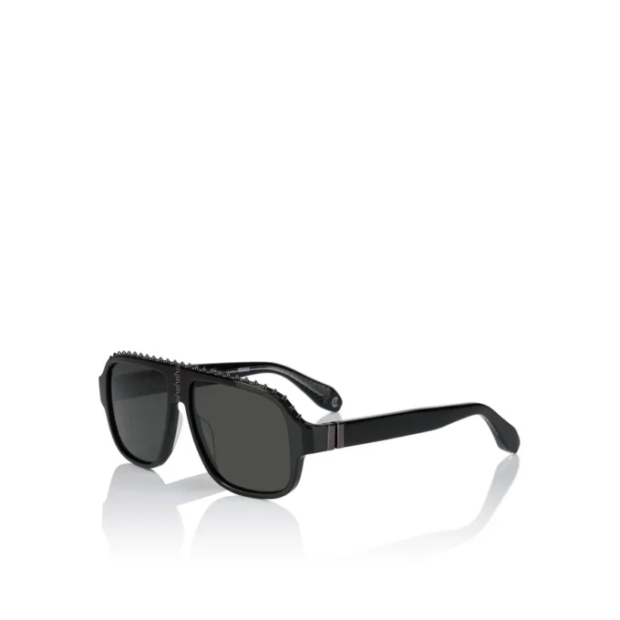 Roller Lb0005 – Occhiali da sole – Acetato – Nero lucido