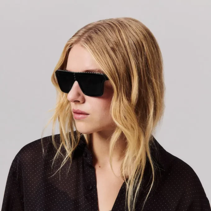 Roller Lb0023 – Occhiali da sole – Acetato – Nero lucido