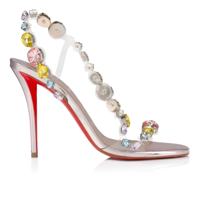 Rosa Z Jewel – Sandali da 100 mm – TPU, strass e pelle di vitello laminata – Leche – Donna Rosa Z Jewel – Sandali da 100 mm – TPU, strass e pelle di vitello laminata – Leche – Donna
