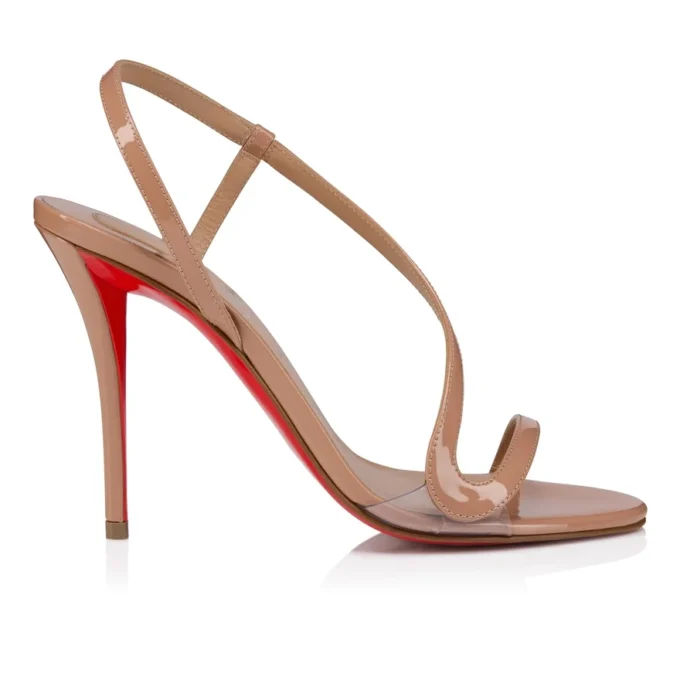 Rosa Z – Sandali da 100 mm – Pelle di vitello verniciata – Blush – Donna