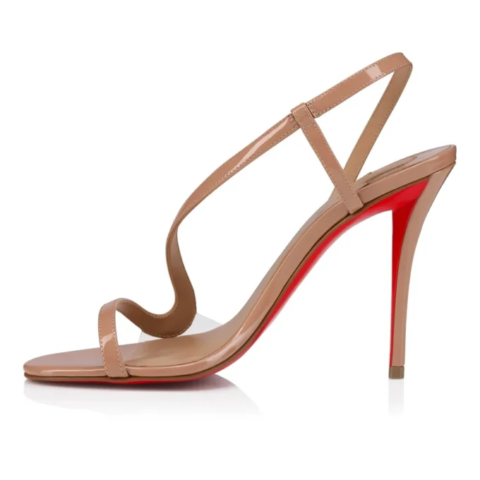 Rosa Z – Sandali da 100 mm – Pelle di vitello verniciata – Blush – Donna