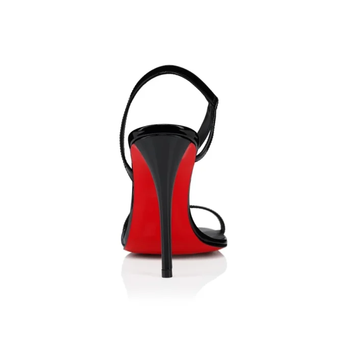 Rosa Z – Sandali da 100 mm – Pelle di vitello verniciata – Nero – Donna
