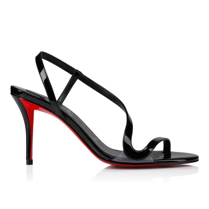 Rosa Z – Sandali da 80 mm – Pelle di vitello verniciata – Nero – Donna