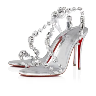 Rosalie Jewel – Sandali da 100 mm – TPU e pelle di vitello laminata – Cristalli – Donna