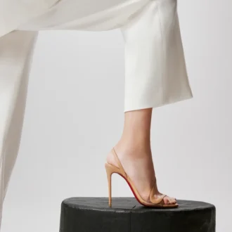 Rosalie – Sandali 100 mm – Pelle di capretto – Blush – Donna