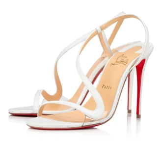 Rosalie – Sandali da 99 mm – Pelle e PVC – Bianco – Donna