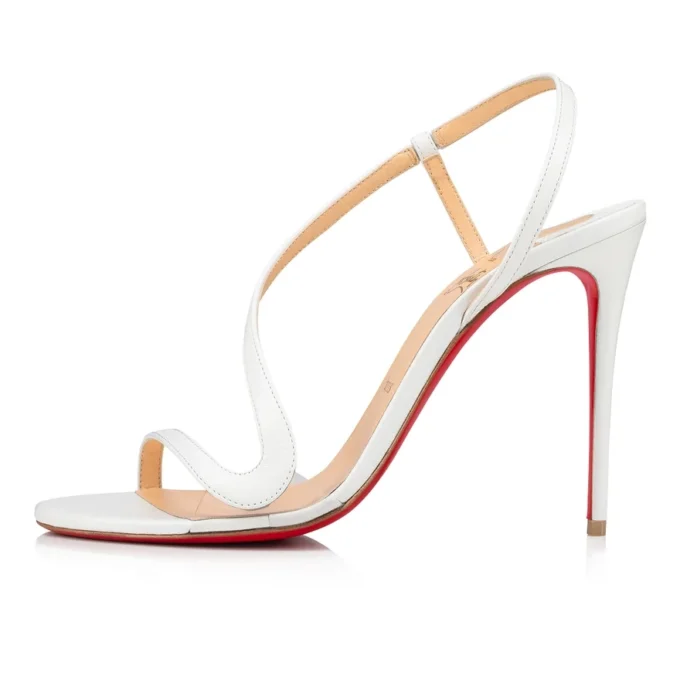 Rosalie – Sandali da 99 mm – Pelle e PVC – Bianco – Donna Rosalie – Sandali da 99 mm – Pelle e PVC – Bianco – Donna