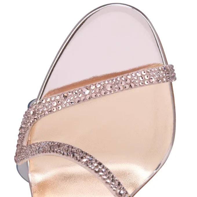 Rosalie Strass – Sandali da 100 mm – Pelle scamosciata e pelle di vitello laminata – Rosa vintage – Donna Rosalie Strass – Sandali da 100 mm – Pelle scamosciata e pelle di vitello laminata – Rosa vintage – Donna