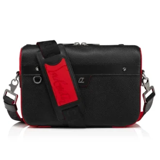 Ruisbuddy – Borsa a tracolla – Pelle di vitello martellata e gomma – Nero