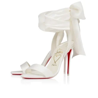 Sandale Du Desert – Sandali con cinturini da 100 mm – Raso crepe – Avorio – Donna Sandale Du Desert – Sandali con cinturini da 100 mm – Raso crepe – Avorio – Donna
