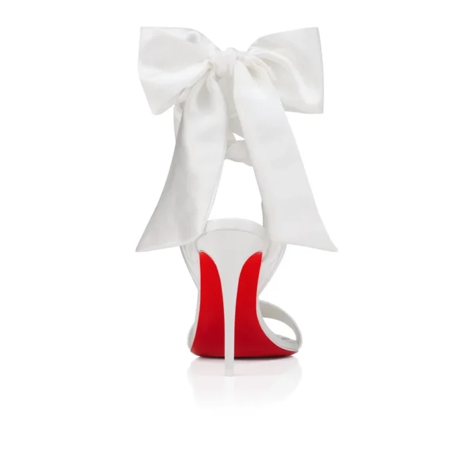 Sandale Du Desert – Sandali con cinturini da 100 mm – Raso crepe – Avorio – Donna