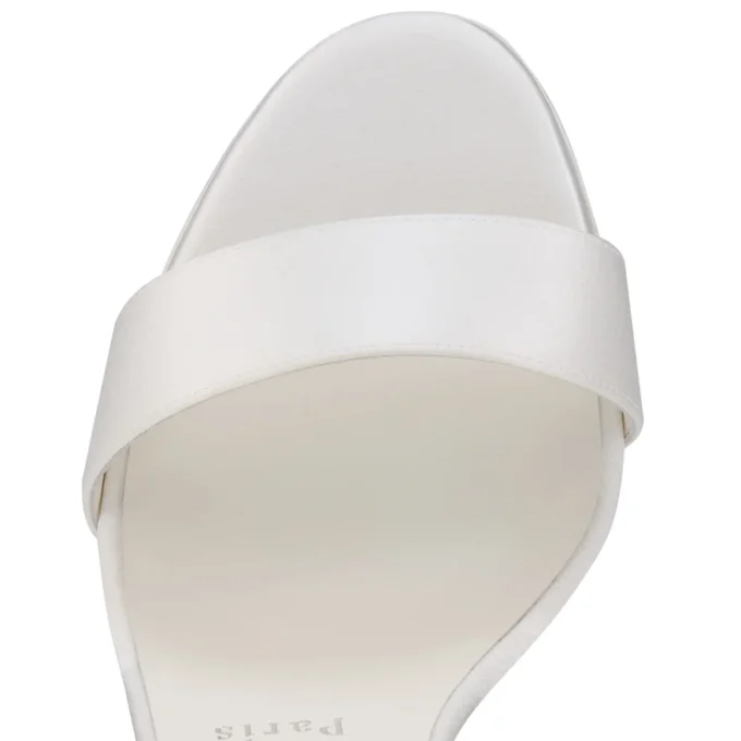 Sandale Du Desert – Sandali con cinturini da 100 mm – Raso crepe – Avorio – Donna