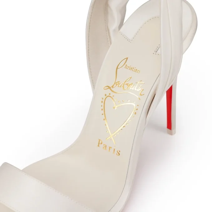 Sandale Du Desert – Sandali con cinturini da 100 mm – Raso crepe – Avorio – Donna