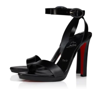 Sandalo Fanny – Sandali con cinturini da 120 mm – Pelle di vitello patinata – Nero – Donna Sandalo Fanny – Sandali con cinturini da 120 mm – Pelle di vitello patinata – Nero – Donna