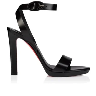 Sandalo Fanny – Sandali con cinturini da 120 mm – Pelle di vitello patinata – Nero – Donna Sandalo Fanny – Sandali con cinturini da 120 mm – Pelle di vitello patinata – Nero – Donna