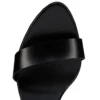 Sandalo Fanny – Sandali con cinturini da 120 mm – Pelle di vitello patinata – Nero – Donna