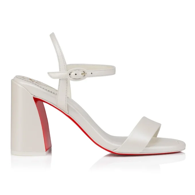 Sandalo Miss Jane – Sandali 85 mm – Pelle nappa perlata – Bianco – Donna
